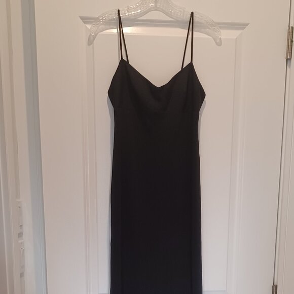BCBG Long black dress with straps - Picture 1 of 5